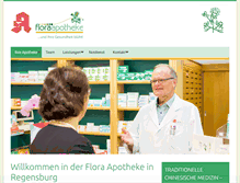 Tablet Screenshot of flora-apotheke-regensburg.de